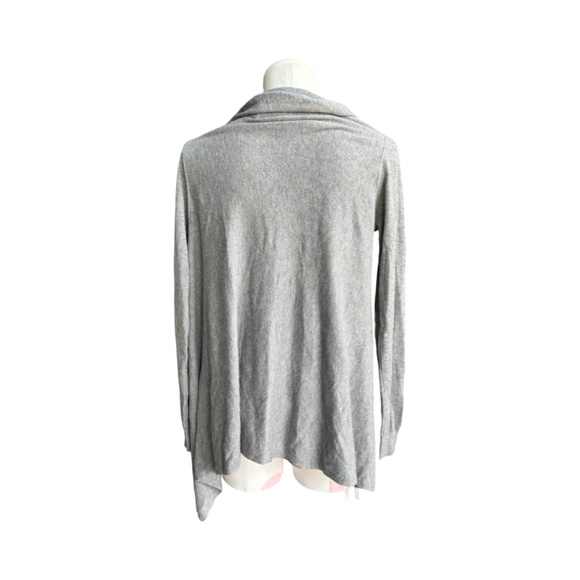Lovestitch Asymmetrical  Fringe Cardigan - Gray - Small - Picture 4 of 9